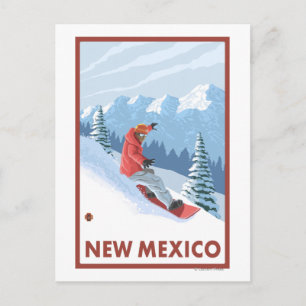Snowboarder SceneNew Mexico Vykort