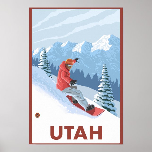 Snowboarder SceneUtah Poster (Framsidan)