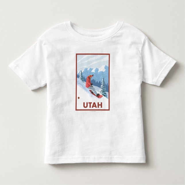 Snowboarder SceneUtah T Shirt (Framsida)