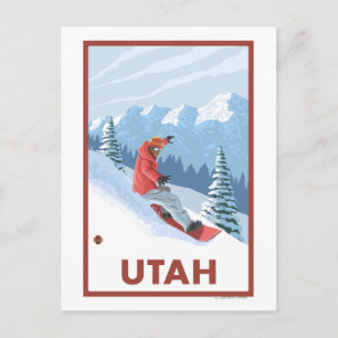 Snowboarder SceneUtah Vykort