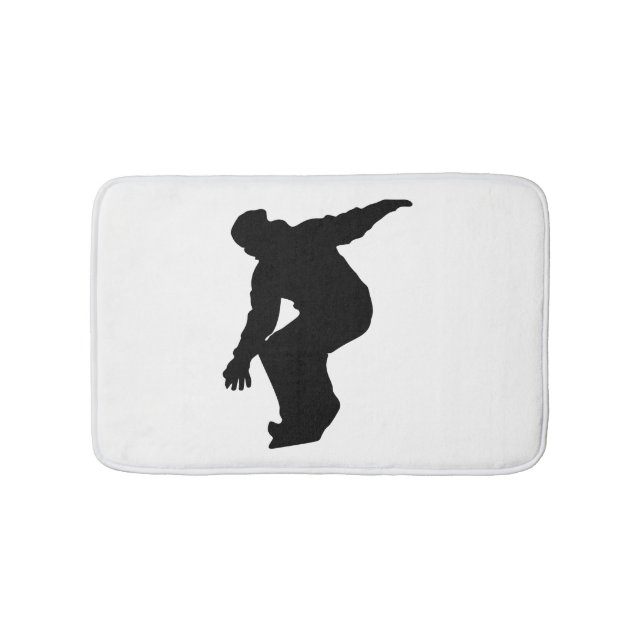 Snowboarder Silhouette Badrumsmatta (Framsidan)