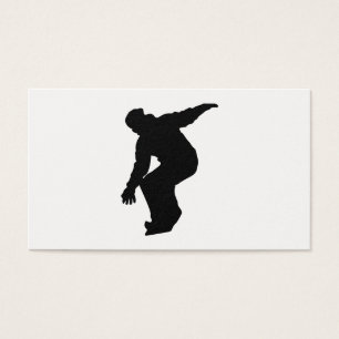 Snowboarder Silhouette Visitkort