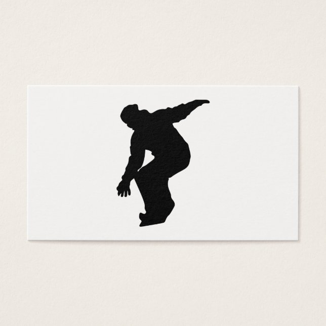 Snowboarder Silhouette Visitkort (Framsidan)