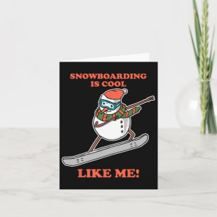 Snowboarder Snögubbe Snowboarder Kort