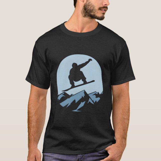 Snowboarder Snowboard Ski Man Woman Kids T Shirt (Framsida)