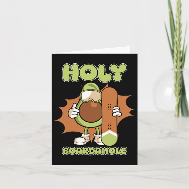 Snowboarder Snowboard - Snowboarding Avocado Helig Kort (Framsida)