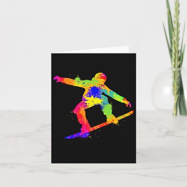 Snowboarder Snowboarder Boys Kids Manar Kort (Framsida)