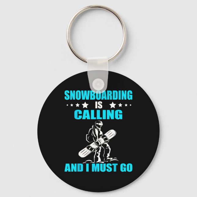 Snowboarder Snowboarder kallar sig "Snowboard Wint Nyckelring (Framsida)