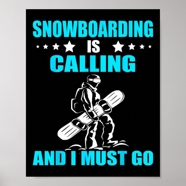 Snowboarder Snowboarder kallar sig "Snowboard Wint Poster (Framsidan)