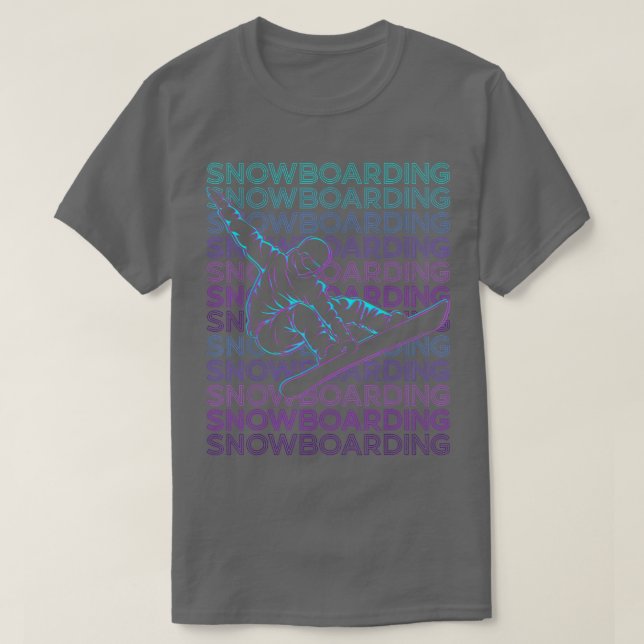 Snowboarder Snowboarder Snowboard Retro T Shirt (Design framsida)