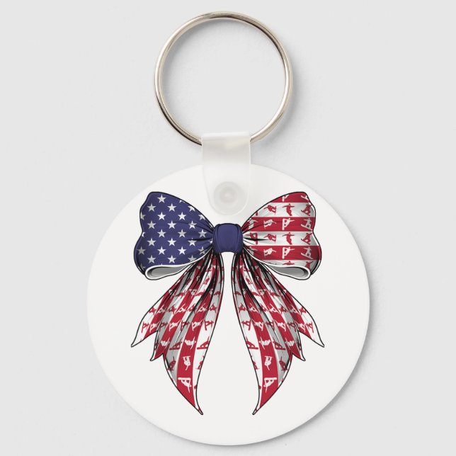 Snowboarder Snowboarder Snowboarding 4:e juli Ame Nyckelring (Framsida)