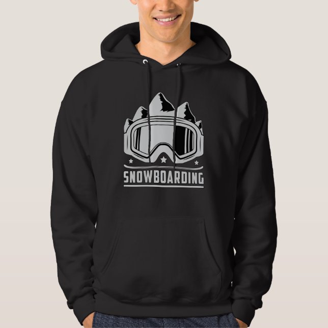 Snowboarder Snowboarder Snowboarding Snö Funny Gif Hoodie (Framsida)