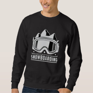 Snowboarder Snowboarder Snowboarding Snö Funny Gif Lång Ärmad Tröja