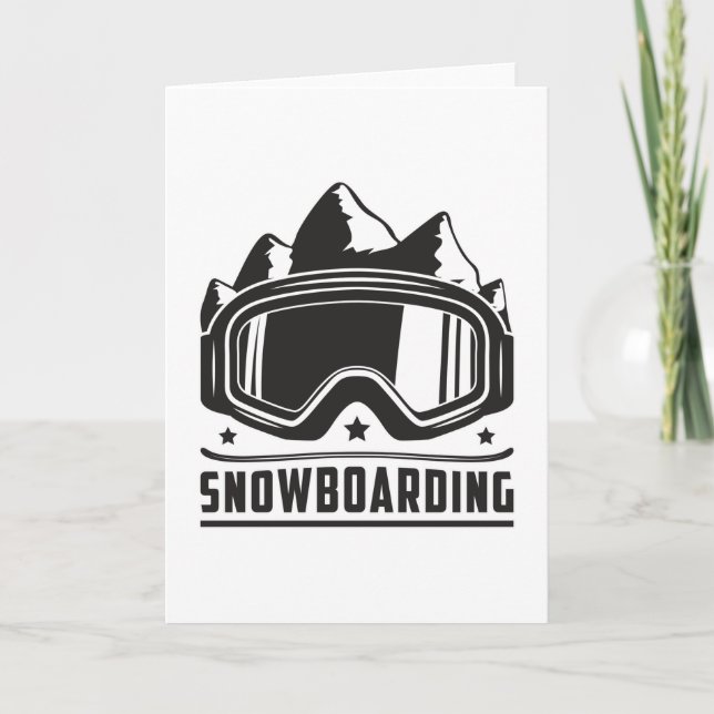 Snowboarder Snowboarder Snowboarding Snö Gift Idea Kort (Framsida)