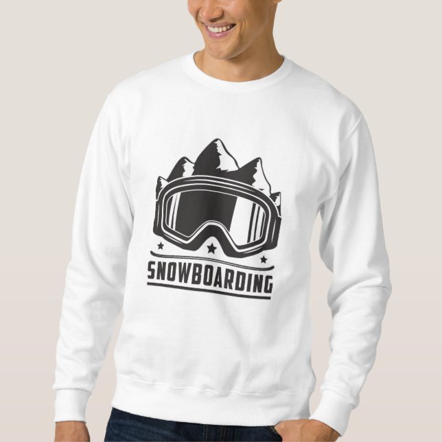 Snowboarder Snowboarder Snowboarding Snö Gift Idea Lång Ärmad Tröja (Framsida)