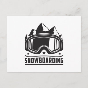 Snowboarder Snowboarder Snowboarding Snö Gift Idea Vykort