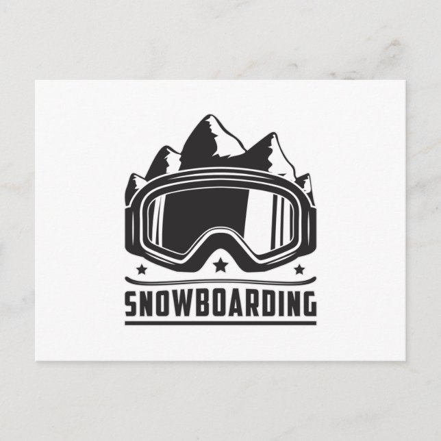 Snowboarder Snowboarder Snowboarding Snö Gift Idea Vykort (Framsida)