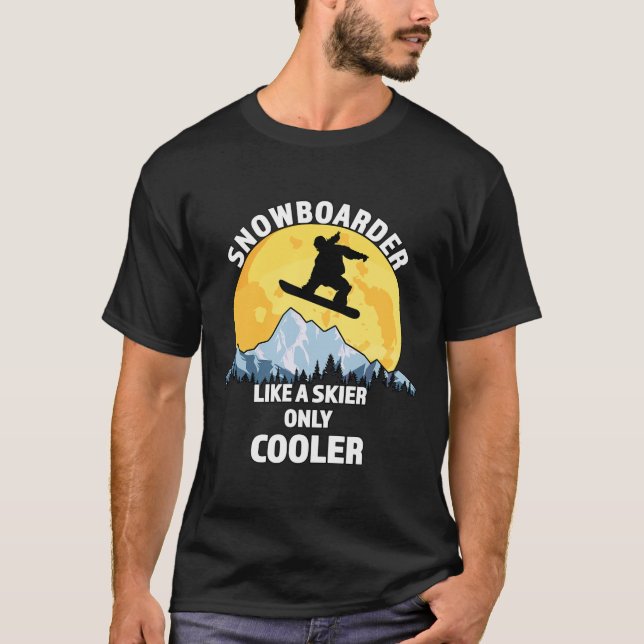 Snowboarder som en skier - Underbar soppa T Shirt (Framsida)