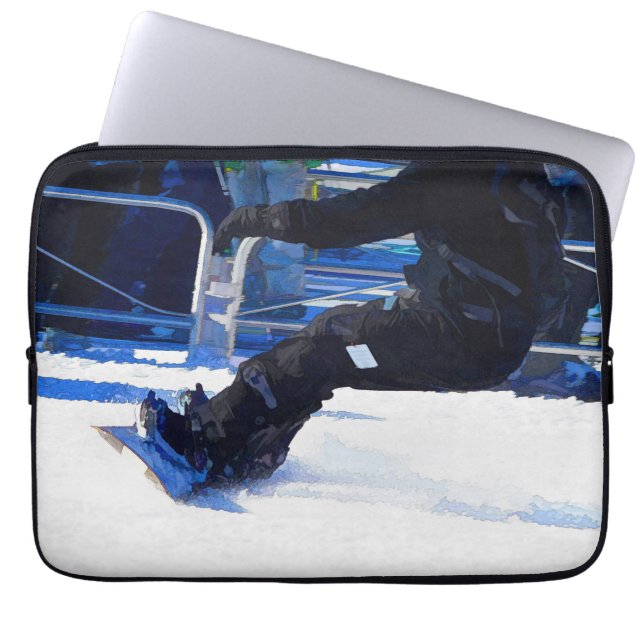 Snowboarder SskojWinter Sports Gift Laptop Sleeve (Framsidan)