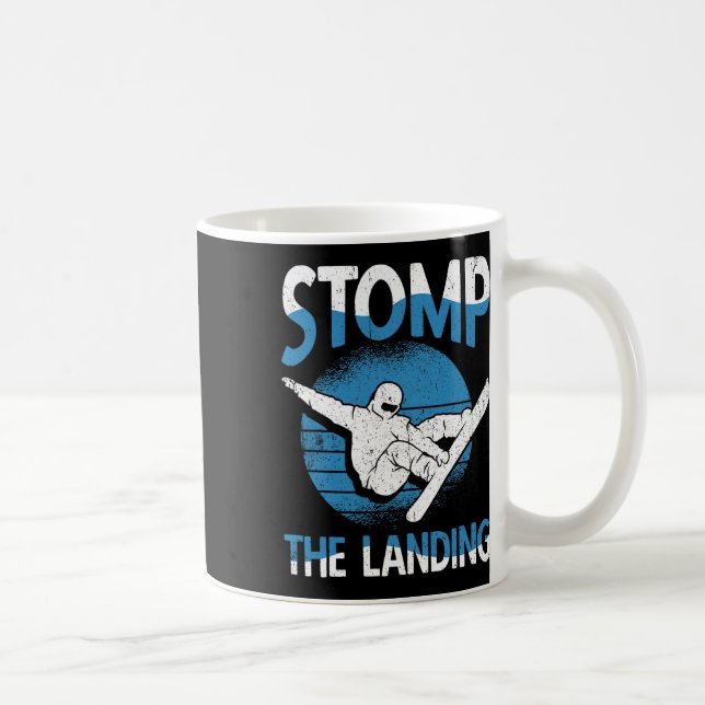 Snowboarder stomp landningsskidens sotbärare kaffemugg (Höger)