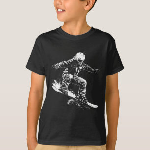 Snowboarder Teckning Snowboarding Slope 1 T Shirt