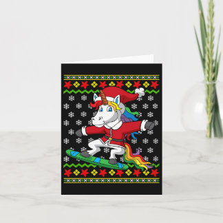 Snowboarder Unicorn Santa Snowboarding jul S Kort