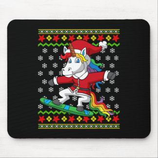 Snowboarder Unicorn Santa Snowboarding jul S Musmatta