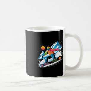 Snowboarder utforska Slopes Snowboarding Älskare Kaffemugg