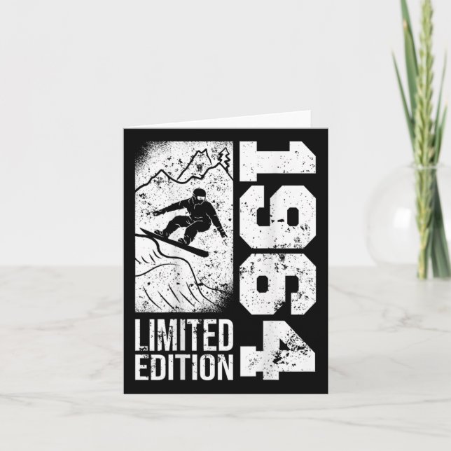 Snowboarder Vintage 1964 Birthday Snowboarding Sno Kort (Framsida)
