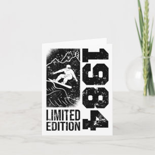 Snowboarder Vintage 1984 Birthday Snowboarding Sno Kort
