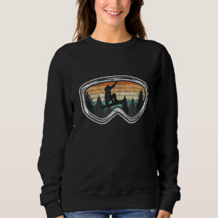 Snowboarder Vintage Goggles Träd och Mountain Sn T Shirt