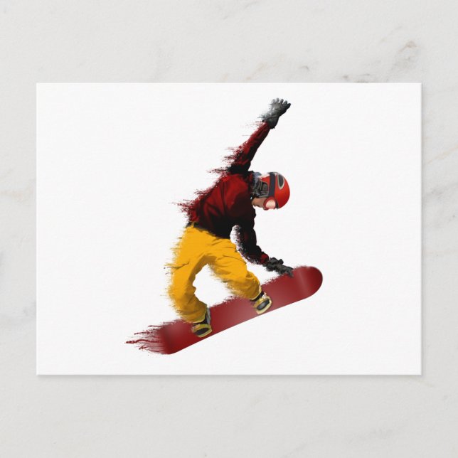 Snowboarder Vykort (Framsida)