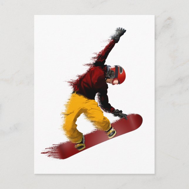 Snowboarder Vykort (Framsida)