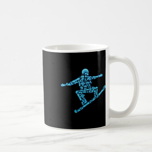 Snowboarder - Wintersport Snowboard Snowboarding Kaffemugg (Höger)