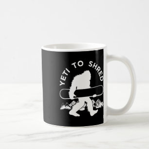 Snowboarder Yeti T Shirt Kaffemugg