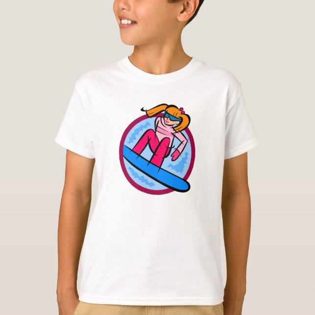 Snowboarderflicka T-shirt (Framsida)