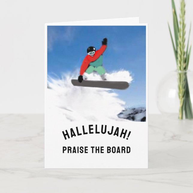 Snowboarderfödelsedag Kort (Framsida)