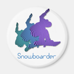 Snowboarderlogotypmagnet Magnet