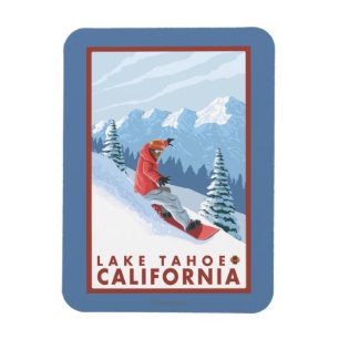Snowboarderplats - Lake Tahoe, Kalifornien Magnet