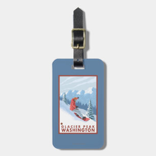 Snowboarderplats - maximal glaciär, Washington Bagagebricka