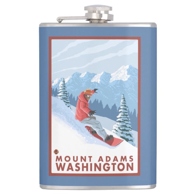 Snowboarderplats - montering Adams, Washington Fickplunta (Framsidan)