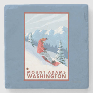 Snowboarderplats - montering Adams, Washington Stenunderlägg