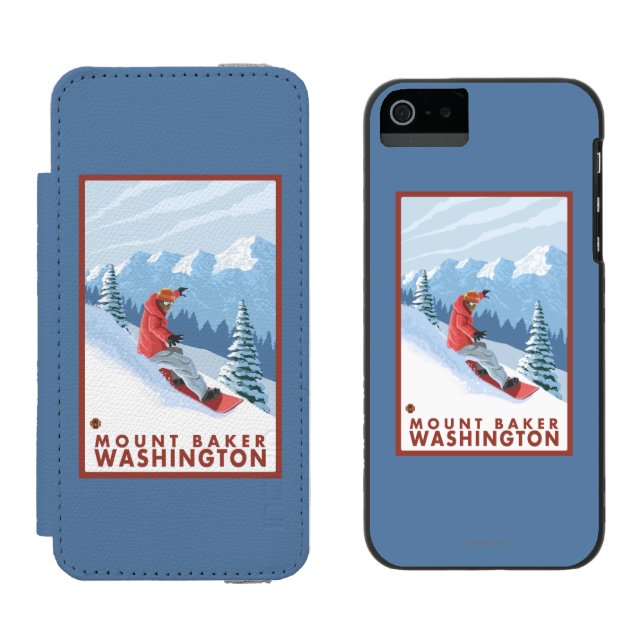 Snowboarderplats - monteringsbagare, Washington Incipio iPhone Wallet Skal (Sida vid Sida)
