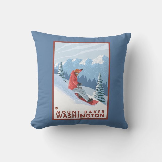 Snowboarderplats - monteringsbagare, Washington Kudde (Framsida)