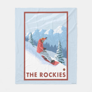 Snowboarderplats - Rockiesna Fleecefilt