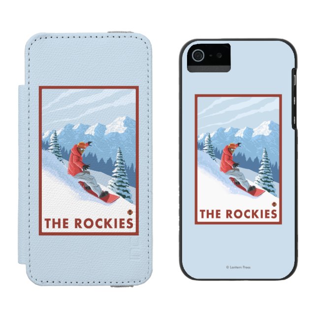 Snowboarderplats - Rockiesna Incipio iPhone Wallet Skal (Sida vid Sida)
