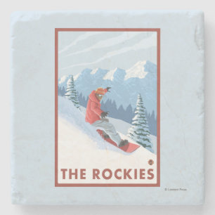 Snowboarderplats - Rockiesna Underlägg Sten
