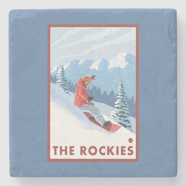 Snowboarderplats - Rockiesna Underlägg Sten (Framsidan)