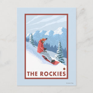Snowboarderplats - Rockiesna Vykort