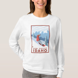 Snowboarderplats - Sun Valley, Idaho Tee